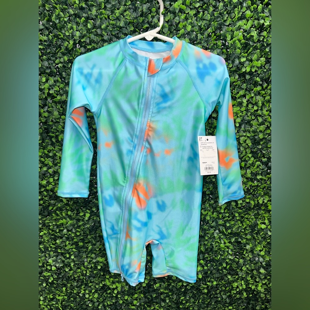 NWT Jumping Beans Blue and Orange Rashguard Swimwear